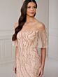 Christina Wu 40557 Off The Shoulder Flutter Sleeve Dress