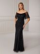 Christina Wu 40557 Off The Shoulder Flutter Sleeve Dress