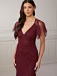 Adrianna Papell 40424 Illusion Back Flutter Sleeve Dress - Stock Only