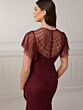 Adrianna Papell 40424 Illusion Back Flutter Sleeve Dress - Stock Only