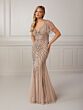 Adrianna Papell 40424 Illusion Back Flutter Sleeve Dress - Stock Only