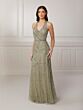 Adrianna Papell 40426 Halter Neckline Embellished Dress - Stock Only