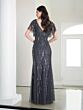 Adrianna Papell 40452 Flutter Sleeve V-Back Dress - Stock Only