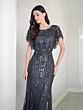 Adrianna Papell 40452 Flutter Sleeve V-Back Dress - Stock Only