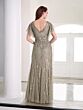 Adrianna Papell 40452 Flutter Sleeve V-Back Dress - Stock Only