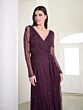 Adrianna Papell 40454 Illusion Sleeve V-Neck Dress - Stock Only