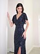 Adrianna Papell 40455 Leg Slit Flutter Sleeve Dress - Stock Only