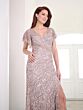 Adrianna Papell 40455 Leg Slit Flutter Sleeve Dress - Stock Only