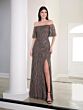 Adrianna Papell 40457 Flutter Sleeve Leg Slit Dress - Stock Only