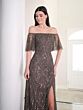 Adrianna Papell 40457 Flutter Sleeve Leg Slit Dress - Stock Only