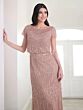 Adrianna Papell 40461 Short Sleeve Blouson Top Dress - Stock Only