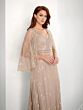 Adrianna Papell 40462 Cape Sleeve V-Neck Dress - Stock Only
