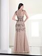 Adrianna Papell 40463 Flutter Sleeve Godet Skirt Dress - Stock Only
