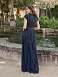 Christina Wu 40566 Collared V-Neck Cap Sleeve Dress