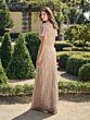 Adrianna Papell 40500 Flutter Sleeves Faux Wrap Skirt Dress