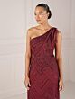 Adrianna Papell 40432 Back Slit One Shoulder Dress - Stock Only