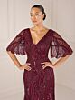 Christina Wu 40560 Flutter Sleeve V-Neck Dress