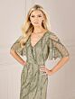Christina Wu 40560 Flutter Sleeve V-Neck Dress