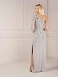 Adrianna Papell 40441 Side Slit One Sleeve Dress - Stock Only