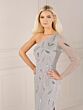 Adrianna Papell 40441 Side Slit One Sleeve Dress - Stock Only