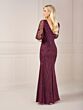 Adrianna Papell 40443 Boat Neck Illusion Sleeve Dress - Stock Only
