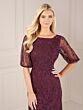 Adrianna Papell 40443 Boat Neck Illusion Sleeve Dress - Stock Only