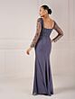 Adrianna Papell 40444 Square Neck Illusion Sleeve Dress