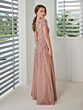 Christina Wu 40563 Sheer Sleeve Court Neck Dress