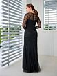 Adrianna Papell 40469 Godet Skirt Illusion Sleeve Dress - Stock Only