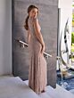 Christina Wu 40564 Side Ruched Cap Sleeve Beaded Dress