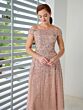 Adrianna Papell 40471 Off The Shoulder Beaded A-Line Midi Dress