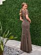 Adrianna Papell 40472 Godet Skirt Jewel Neck Dress - Stock Only