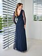 Adrianna Papell 40473 Cowl Back Illusion Sleeve Dress - Stock Only