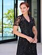 Adrianna Papell 40474 Scoop Neck Short Sleeve Dress - Stock Only