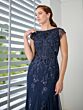 Christina Wu 40565 Bateau Neck Godet Skirt Dress