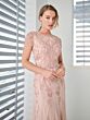 Christina Wu 40565 Bateau Neck Godet Skirt Dress