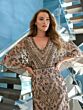 Adrianna Papell 40481 Cape Sleeve Beaded V-Neck Dress