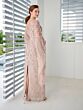 Adrianna Papell 40483 Sheer Sleeve Back Slit Dress - Stock Only