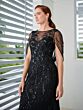Adrianna Papell 40484 Cowl Back Illusion Neck Dress