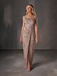 Adrianna Papell 40506 High Slit Off The Shoulder Dress - Stock Only