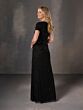 Adrianna Papell 40509 Short Sleeve Jewel Neckline Dress