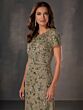 Adrianna Papell 40509 Short Sleeve Jewel Neckline Dress