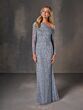 Adrianna Papell 40510 Long Sleeve Asymmetrical Neckline Dress