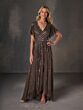 Adrianna Papell 40515 Flutter Sleeve V-Neck Dress