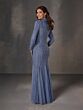 Adrianna Papell 40516 Long Sleeve Stand-Up Collar Dress