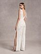 Adrianna Papell 40411 Side Slit Bow Strap Wedding Jumpsuit