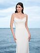Adrianna Papell 45001 Cowl Neck Beaded Straps Wedding Dress