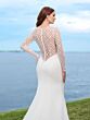 Adrianna Papell 45002 Illusion Sleeve Plunging V-Neck Wedding Dress