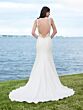 Adrianna Papell 45003 Cutout Back Jewel Neck Wedding Dress