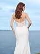 Adrianna Papell 45004 Cowl Neck Lace Bodice Wedding Gown